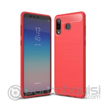 Galaxy A8 Star, A9 Star Dark Ultra Koruma Karbon Fiber Doku Silikon Kılıf