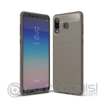 Galaxy A8 Star, A9 Star Dark Ultra Koruma Karbon Fiber Doku Silikon Kılıf