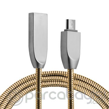 Ally Micro Usb Zinc Alloy Dayanıklı 2,4 A Metal 1mm Usb Kablo
