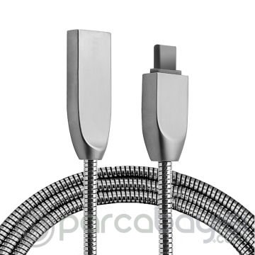 Ally Usb Type-C Zinc Alloy Dayanıklı 2,4 A Metal Usb Kablo