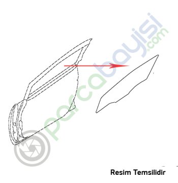 Kia Picanto Ön Kapı Camı Sağ Orjinal | 824201Y030
