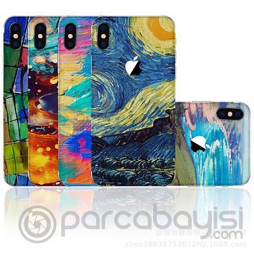 İPhone X Xs Tayvan Kalite Creativ Art,Sanat Telefon Kaplaması Sticker