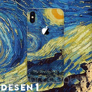 İPhone X Xs Tayvan Kalite Creativ Art,Sanat Telefon Kaplaması Sticker