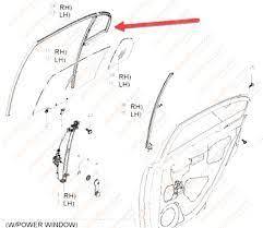 Kia Rio Arka Kapı Cam Kanalı Sol H/B Orjinal | 835311G200