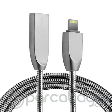Ally İphone,5s,6s,7,8,8 Plus Zinc Alloy Dayanıklı 2,4 A Metal Usb Kablo