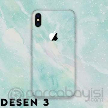 İPhone X Xs Tayvan Kalite Mermer Desen Telefon Kaplaması Sticker