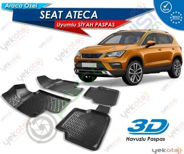 Seat Ateca Uyumlu Araca Özel 3D Havuzlu Paspas