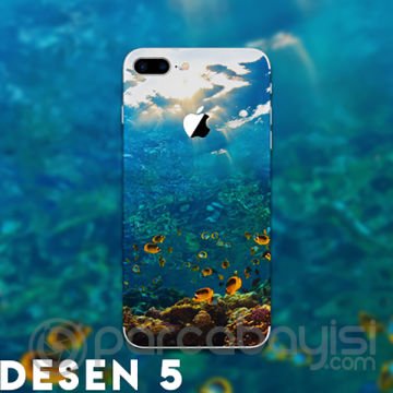 İPhone 8 Plus Tayvan Kalite Creativ Desenli Telefon Kaplaması Sticker