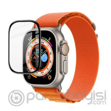 Apple Watch Ultra 49mm 3D Full Kaplama Ekran Koruyucu PET+PMMA