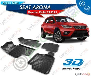 Seat Arona Uyumlu Araca Özel 3D Havuzlu Paspas