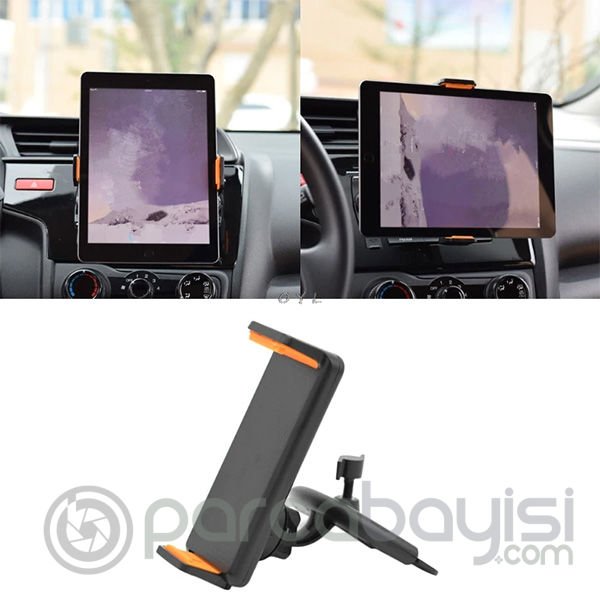ALLY 360 Döner Araç CD Yuvası Tablet Tutucu Büyük Ekran Tutucu 11.50-19CM