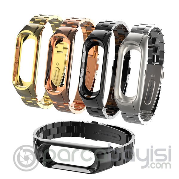 Xiaomi Mi Band 3 Aklıllı Saat 3 Bakla Çelik Kayış Kordon