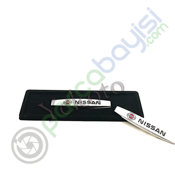 Nissan Metal Paslanmaz Dekoratif Amblem Logo 2 Adet