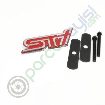 Sti Ön Panjur 3D Logo Metal Sticker Kırmızı