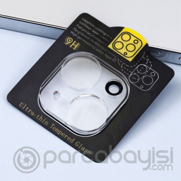 ALLY İPhone 14 -14 Plus 3D Full Tempered Glass Cam Kamera Koruyucu