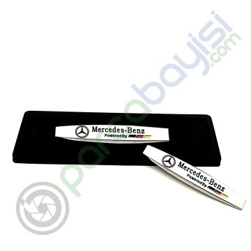 Mercedes Metal Paslanmaz Dekoratif Amblem Logo 2 Adet