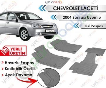 Chevrolet Lacetti 2004 Sonrası Uyumlu Havuzlu Kesilebilir Gri Paspas