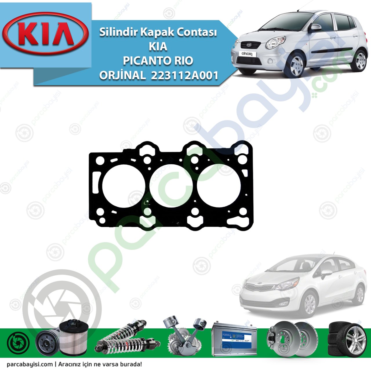 Silindir Kapak Contası Kia Pıcanto Rio Orjinal | 223112A001