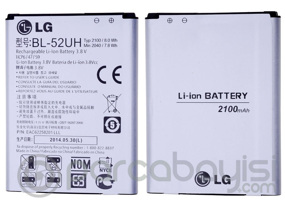 Lg Bl-52uh D320 L70.L65 Spirit H440n 2100mah Pil Batarya