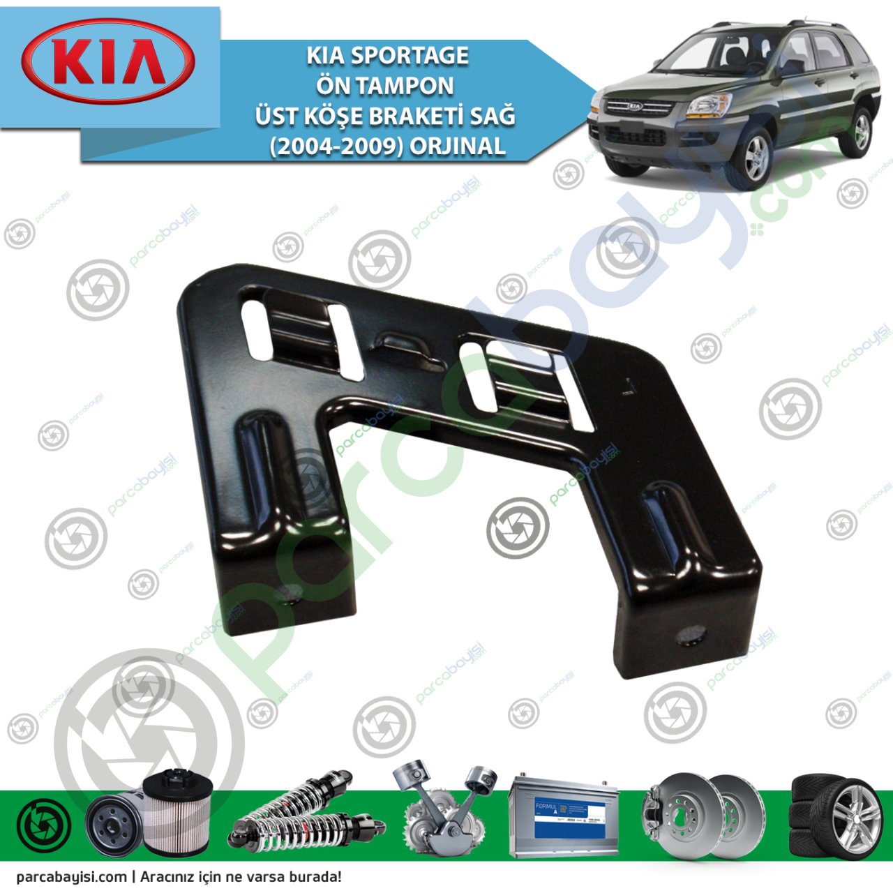 Kia Sportage Ön Tampon Üst Kose Braketı Sağ (2004-2009) Orj