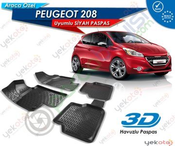 Peugeot 208 Uyumlu Araca Özel 3D Havuzlu Paspas