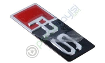 Rs Direksiyon Vites Torpido Jant Logosu Siyah Kırmızı 1 Adet