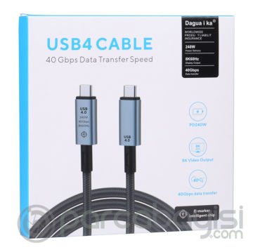 Ally USB 4.0 240W Type-C to Type-C 8K Görüntü-Data ve Ultra Hızlı Şarj Kablosu 1 Metre