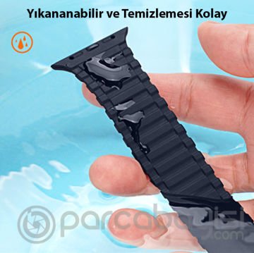 Dux Ducis Apple Watch 38-40-41MM için Manyetik Armor Silikon Kordon Kayış