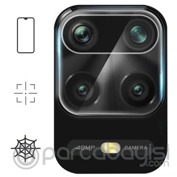 Xiaomi Redmi Note 9- 9S Tempered Cam Arka Kamera Koruyucu