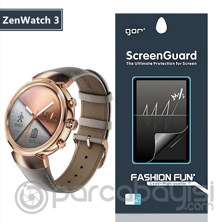 Asus Zenwatch 3 Şeffaf Parlak Ekran Koruyucu (2adet)