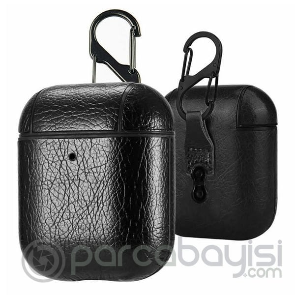 Ally Leather Case Apple Airpods 1-2 PU Deri Koruma Kılıfı