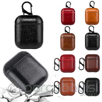 Ally Leather Case Apple Airpods 1-2 PU Deri Koruma Kılıfı