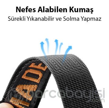Dux Ducis Apple Watch 42-44-45MM için Kayış Kordon Lylon Loop