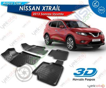 Nissan Xtrial 2013 Sonrası Uyumlu Araca Özel 3D Havuzlu Paspas