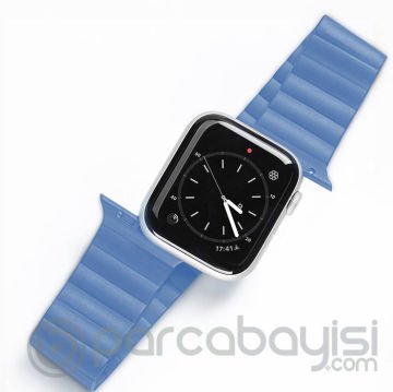 DUX DUCIS Apple Watch 38-40-41MM için Manyetik Zincir Versiyon PU Deri Kayış Kordon