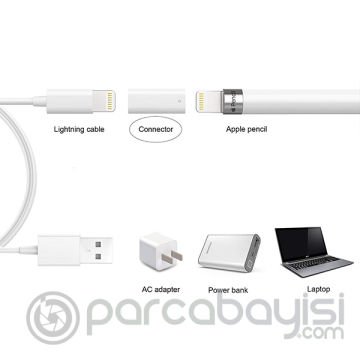 Ally Apple Pen Pencil Kalem Usb Şarj Cihazı Lightning Adaptörü