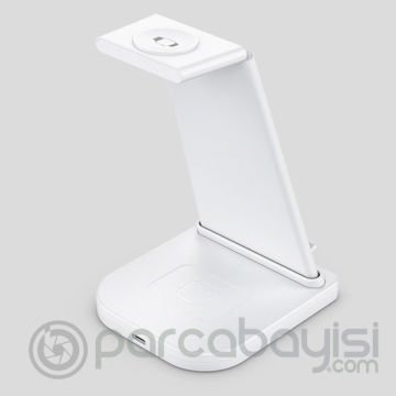 ALLY 15W 3in1 Şarj Standı Wireless Kablosuz Şarj iPhone+iWatch+AirPods YM-UD21