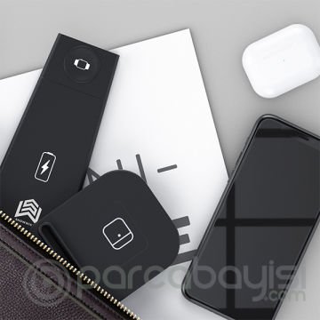 ALLY 15W 3in1 Şarj Standı Wireless Kablosuz Şarj iPhone+iWatch+AirPods YM-UD21
