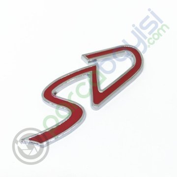 Sd 3D Metal Sticker Metal Logo Amblem Kırmızı