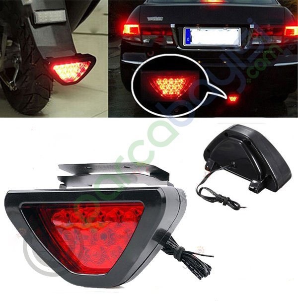 F1 Çakar Fren Lambası Üçgen Kırmızı Flash Stop Çakar 12V