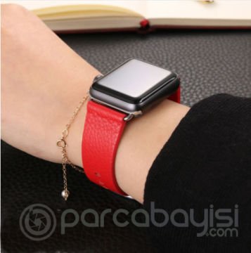 Ally Apple Watch 7-8 45mm 6-5-4 44mm Klasik Deri Kayış Kordon 3-2-1 42mm