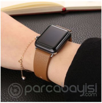 Ally Apple Watch 7-8 45mm 6-5-4 44mm Klasik Deri Kayış Kordon 3-2-1 42mm