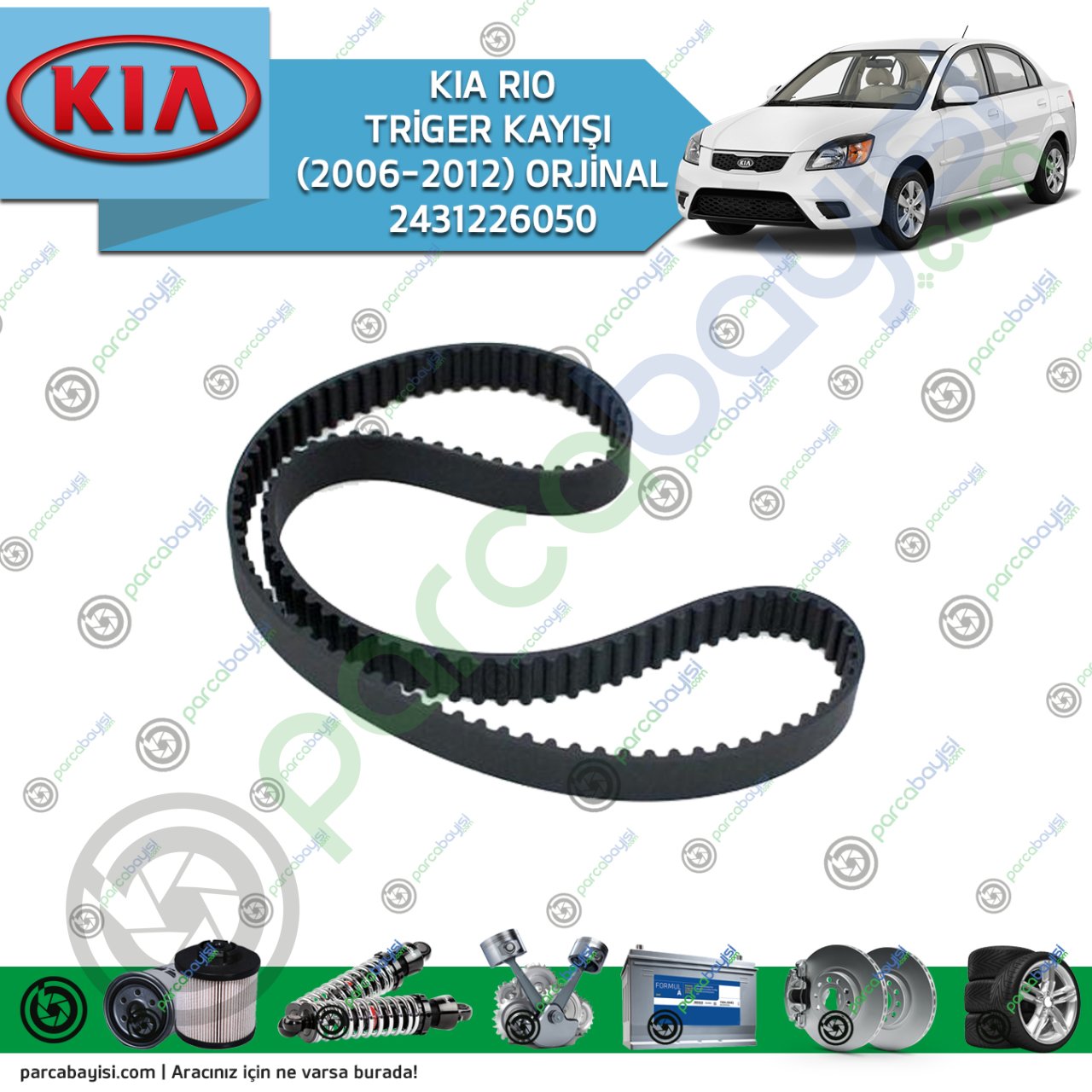 Kia Rio Triger Kayışı (2006-2011) Orjinal | 2431226050