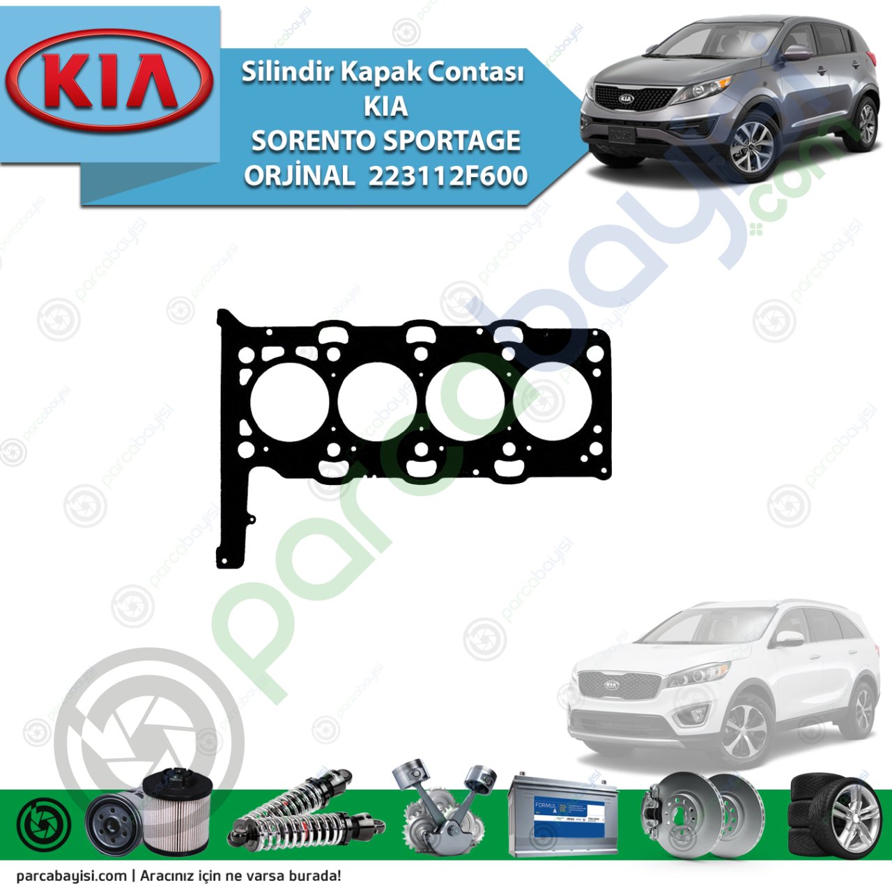 Silindir Kapak Contası Kia Sorento Sportage Orjinal | 223112F600