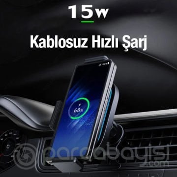 ALLY D11 Galaxy Z Fold 4-3 15W Wireless Şarj Araç İçi Telefon Tutucu