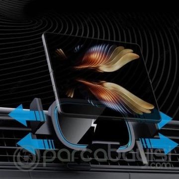 ALLY D11 Galaxy Z Fold 4-3 15W Wireless Şarj Araç İçi Telefon Tutucu