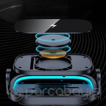 ALLY D11 Galaxy Z Fold 4-3 15W Wireless Şarj Araç İçi Telefon Tutucu