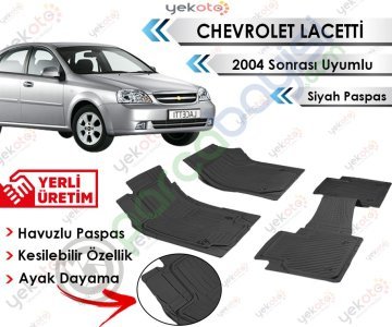 Chevrolet Lacetti 2004 Sonrası Uyumlu Havuzlu Kesilebilir Siyah Paspas