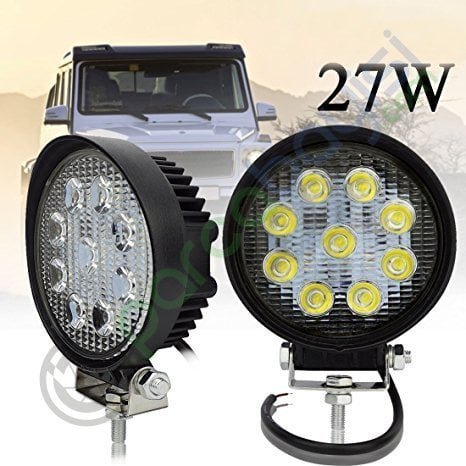 Yuvarlak 9 Led Spot Işığı Sis Farı Off Road Kamyonet Arazi Aracı Tekne Jeep Aydınlatma Barı