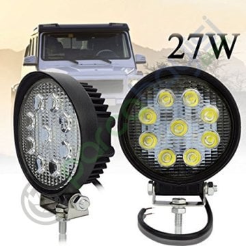 Yuvarlak 9 Led Spot Işığı Sis Farı Off Road Kamyonet Arazi Aracı Tekne Jeep Aydınlatma Barı